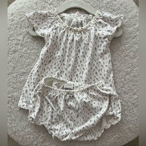 Bonpoint 18 Month White and Purple Set